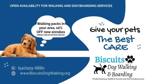 Image of Biscuits Dog Walking & Sitting service in Fredericksburg, Virginia, United States Image of Biscuits Dog Walking & Sitting service in Fredericksburg, Virginia, United States