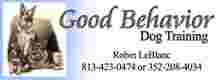 Image of Good Behavior Dog Training service in Lutz, Florida, United States