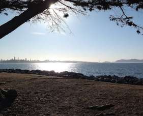 Image of Walking Trail Surrounded by the Water park in Emeryville, California, United States Image of Walking Trail Surrounded by the Water park in emeryville, california, united-states