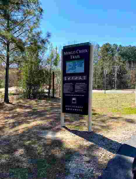 Image of Mingo Creek Trail Entrance park in Knightdale, North Carolina, United States Image of Mingo Creek Trail Entrance park in knightdale, north-carolina, united-states