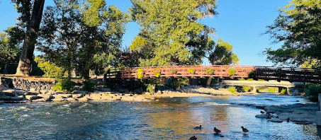 Image of Raymond L Smith Truckee River Walk park in Reno, Nevada, United States Image of Raymond L Smith Truckee River Walk park in reno, nevada, united-states