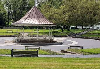Image of Ynysangharad War Memorial Park park in Pontypridd, Wales, United Kingdom Image of Ynysangharad War Memorial Park park in pontypridd, wales, united-kingdom
