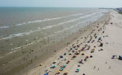 Image of Stewart Beach park in Galveston, Texas, United States Image of Stewart Beach park in galveston, texas, united-states