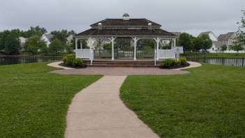 Image of West Lake Park Gazebo park in Robbinsville Township, New Jersey, United States Image of West Lake Park Gazebo park in robbinsville-township, new-jersey, united-states