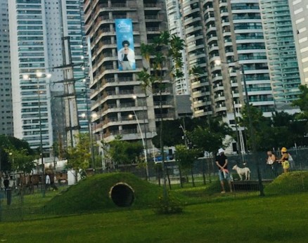 Image of Parque canino Urbano Belém Porto Futuro park in Belem, Para, Brazil Image of Parque canino Urbano Belém Porto Futuro park in belem, para, brazil