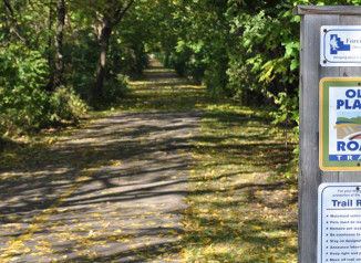 Image of Old Plank Road Trail - Washington Street Access park in Joliet, Illinois, United States Image of Old Plank Road Trail - Washington Street Access park in joliet, illinois, united-states