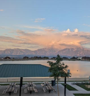Image of Blackridge Reservoir park in Herriman, Utah, United States Image of Blackridge Reservoir park in herriman, utah, united-states