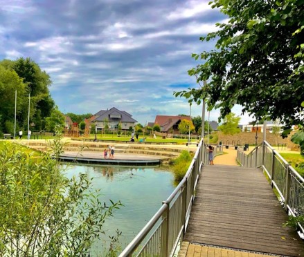 Image of Dorfpark park in Molbergen, Lower Saxony, Germany Image of Dorfpark park in molbergen, lower-saxony, germany