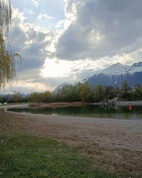 Image of Baggersee Eislaufplatz park in Innsbruck, Tirol, Austria Image of Baggersee Eislaufplatz park in innsbruck, tirol, austria