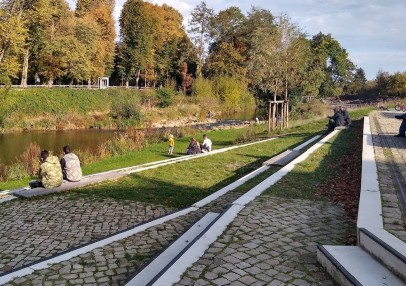 Image of Bega-Terrassen park in Lemgo, Nordrhein-Westfalen, Germany Image of Bega-Terrassen park in lemgo, nordrhein-westfalen, germany
