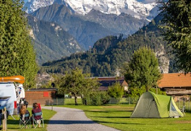 Image of Camping Lazy Rancho 4 park in Unterseen, Bern, Switzerland Image of Camping Lazy Rancho 4 park in unterseen, bern, switzerland
