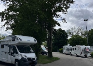Image of Wohnmobil Stellplatz an der Therme Bad Wörishofen park in Bad Worishofen, Bayern, Germany Image of Wohnmobil Stellplatz an der Therme Bad Wörishofen park in bad-worishofen, bayern, germany