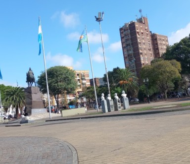 Image of Plaza del Libertador General San Martin park in Morón, Buenos Aires, Argentina Image of Plaza del Libertador General San Martin park in moron, buenos-aires, argentina