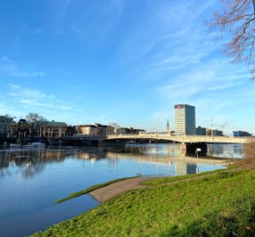 Image of Neckarufer Neckarstadt-Ost park in Mannheim, Baden-Wurttemberg, Germany Image of Neckarufer Neckarstadt-Ost park in mannheim, baden-wurttemberg, germany