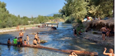 Image of Area Picnic Sant'Agata Fiume Calore park in Postiglione, Campania, Italy Image of Area Picnic Sant'Agata Fiume Calore park in postiglione, campania, italy