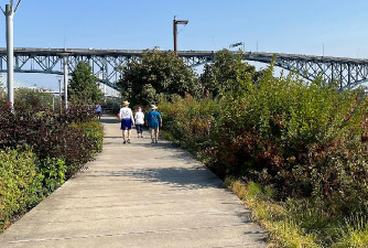 Image of South Waterfront Greenway park in Portland, Connecticut, United States Image of South Waterfront Greenway park in portland, connecticut, united-states