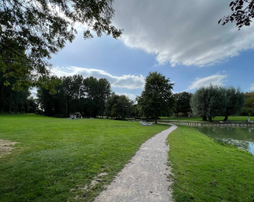 Image of Parc de la Biette park in Divion, Upper France, France Image of Parc de la Biette park in divion, upper-france, france