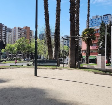 Image of Plaza Juan XXIII park in Santiago, Metropolitana, Chile Image of Plaza Juan XXIII park in santiago, metropolitana, chile
