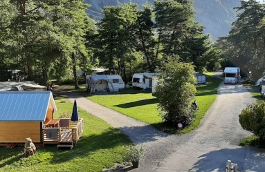 Image of Waldcamping Landquart park in Igis, Graubunden, Switzerland Image of Waldcamping Landquart park in igis, graubunden, switzerland
