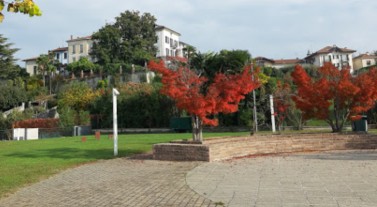 Image of Parco Pubblico "Gianni Rodari" park in Ranco, Lombardy, Italy Image of Parco Pubblico "Gianni Rodari" park in ranco, lombardy, italy