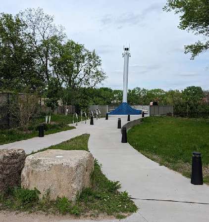 Image of The Great Northern Greenway Overlook at 26th Ave N park in Minneapolis, Kansas, United States Image of The Great Northern Greenway Overlook at 26th Ave N park in minneapolis, kansas, united-states
