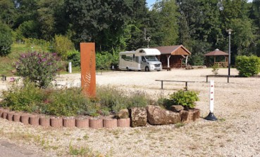 Image of Wohnmobilstellplatz An der Pirminiushalle - Klosterstadt Hornbach park in Hornbach, Rhineland-Palatinate, Germany Image of Wohnmobilstellplatz An der Pirminiushalle - Klosterstadt Hornbach park in hornbach, rhineland-palatinate, germany