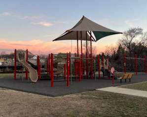 Image of Waterfall Park park in Merriam, Kansas, United States Image of Waterfall Park park in merriam, kansas, united-states