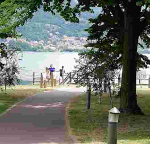 Image of Parco La Punta park in Galbiate, Lombardia, Italy Image of Parco La Punta park in galbiate, lombardia, italy