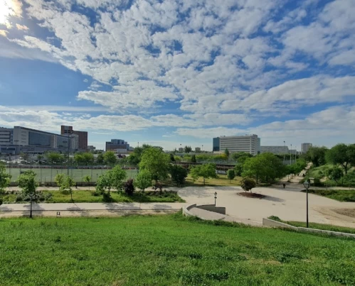 Image of Parque de Pradolongo park in Madrid, Madrid, Spain Image of Parque de Pradolongo park in madrid, madrid, spain