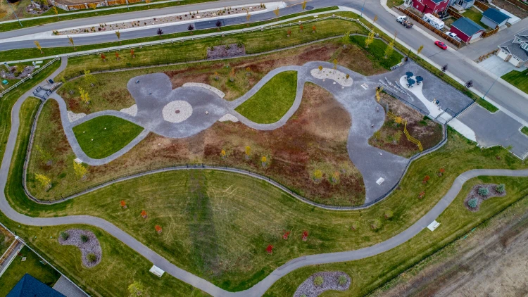 Image of Riverstone Dog Park Lethbridge park in Lethbridge, Alberta, Canada Image of Riverstone Dog Park Lethbridge park in lethbridge, alberta, canada