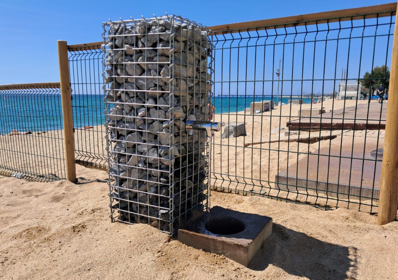 Image of Playa para perros, Platja de l'Estació park in Badalona, Barcelona, Spain Image of Playa para perros, Platja de l'Estació park in badalona, barcelona, spain