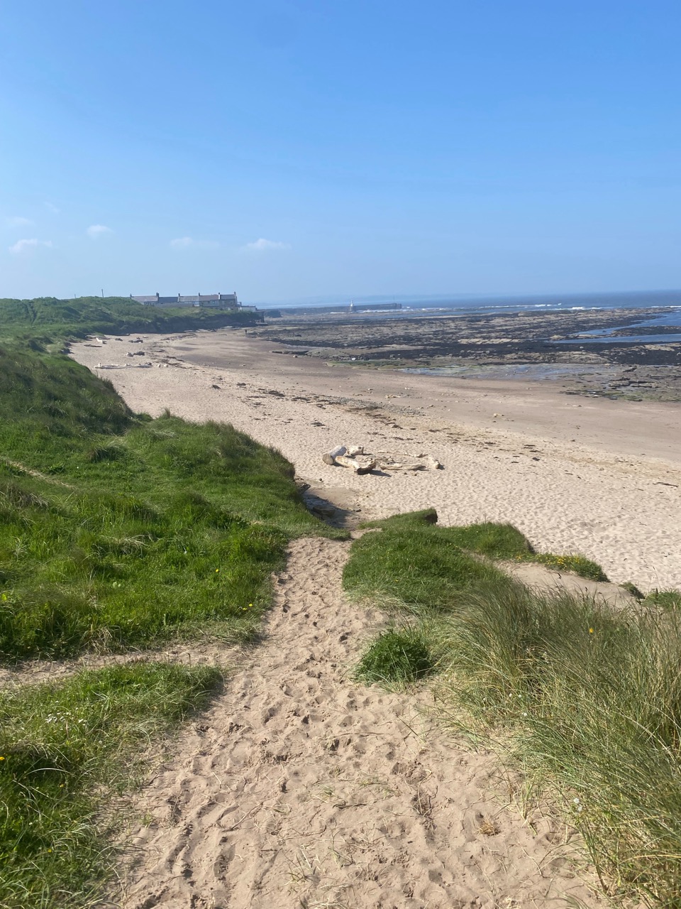 Image of Amble East Beach park in Northumberland, Northumberland, United Kingdom Image of Amble East Beach park in northumberland, northumberland, united-kingdom