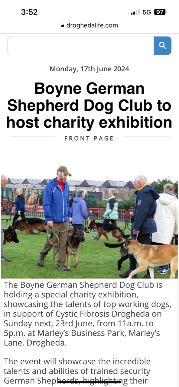 Image of Boyne German Shepherd Dog Club service in Drogheda, Louth, Ireland Image of Boyne German Shepherd Dog Club service in Drogheda, Louth, Ireland
