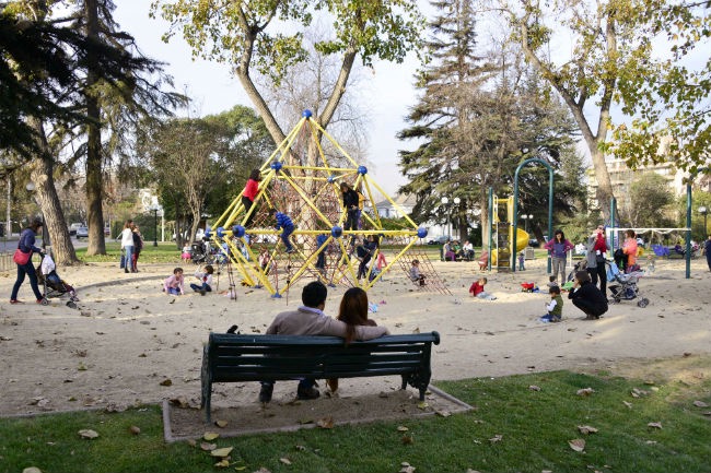 Image of Plaza Uruguay park in Santiago, Metropolitana, Chile Image of Plaza Uruguay park in santiago, metropolitana, chile